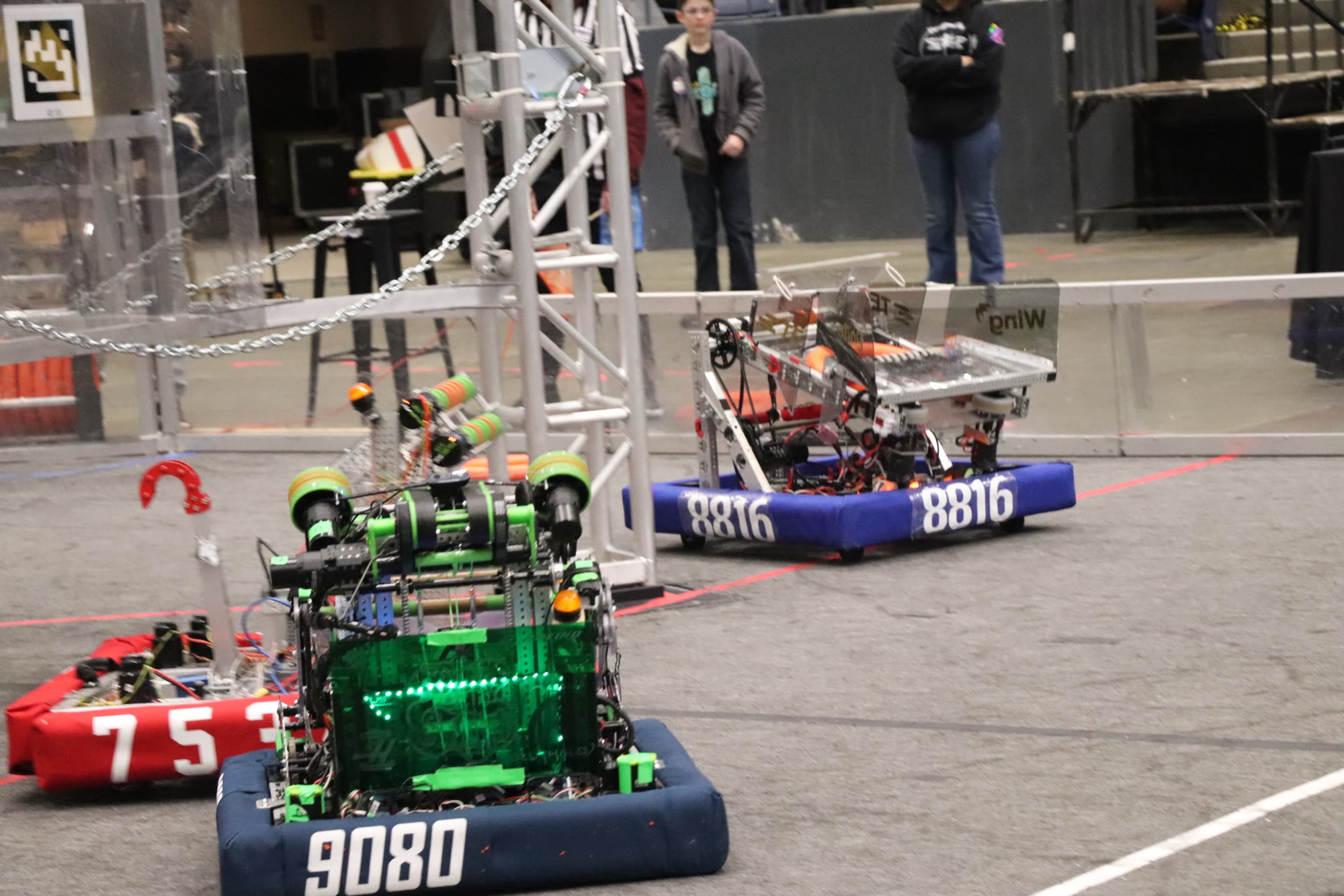 8816 robot competing on the field